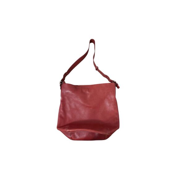 Vintage Coach Legacy XL Bucket Bag #9151 Red Leather Duffle Hobo Purse - Picture 9 of 14
